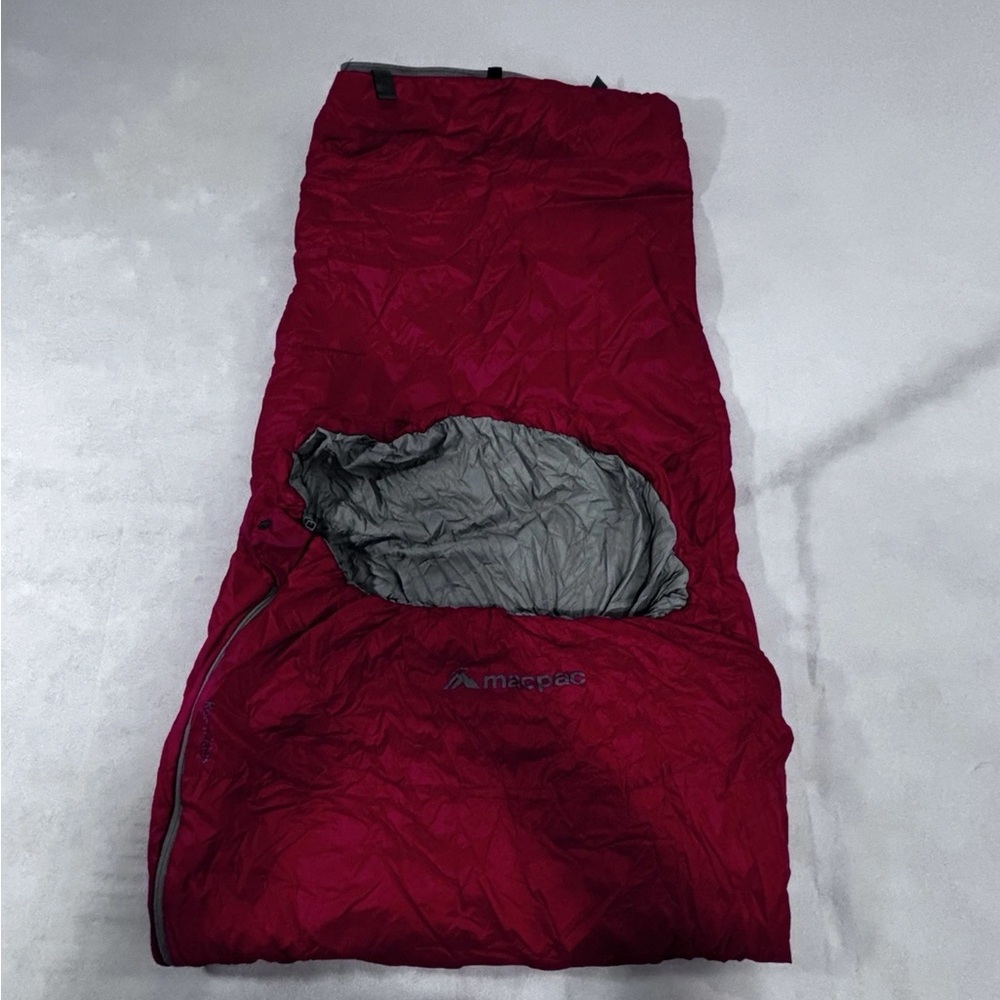 Macpac Red and Gray Kids Sleeping Bag